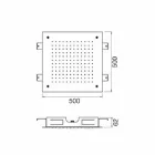 Rustfrit stål enkeltstråle lofthoved fremstillet i Italien - Cauro Viadurini