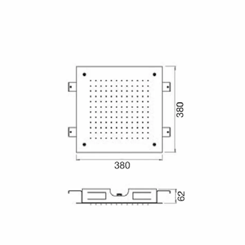 Rustfrit stål enkeltstråle lofthoved fremstillet i Italien - Cauro Viadurini