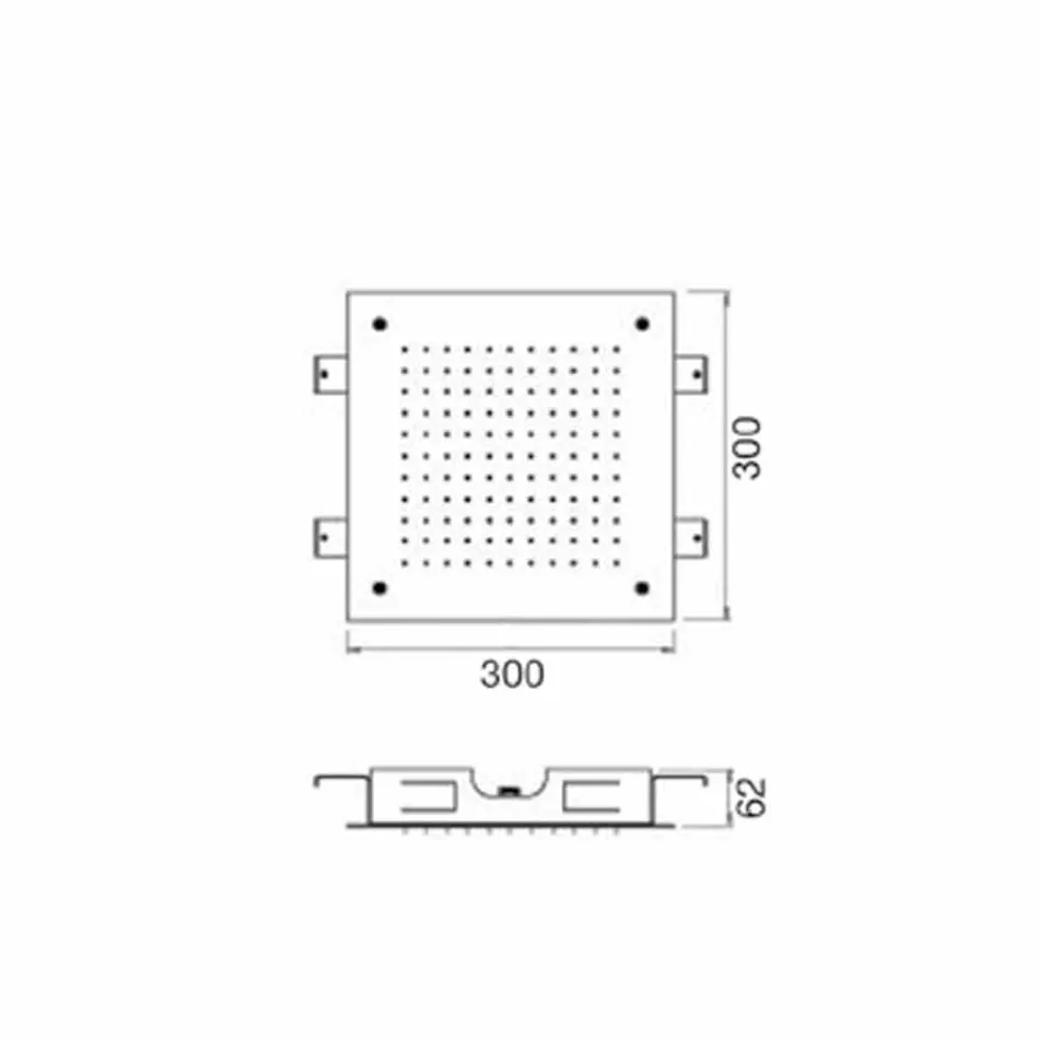 Rustfrit stål enkeltstråle lofthoved fremstillet i Italien - Cauro Viadurini