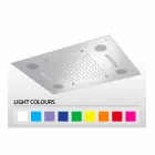 Stålbrusehoved med Chromoterapi og Bluetooth Made in Italy - Elbo Viadurini