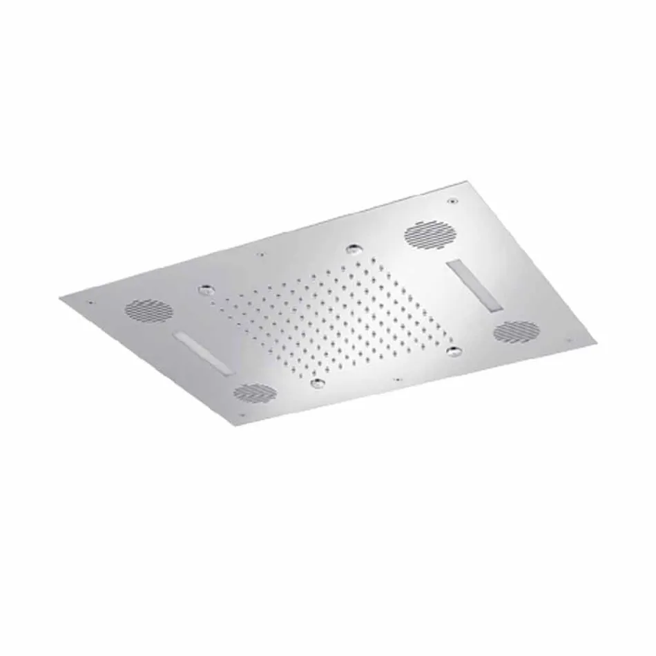 Stålbrusehoved med Chromoterapi og Bluetooth Made in Italy - Elbo Viadurini