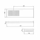 Brusehoved af stål med regnstråle fremstillet i Italien - Nairobi Viadurini