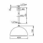 Brusehoved i stål krom finish Klokke fremstillet i Italien - Auro Viadurini