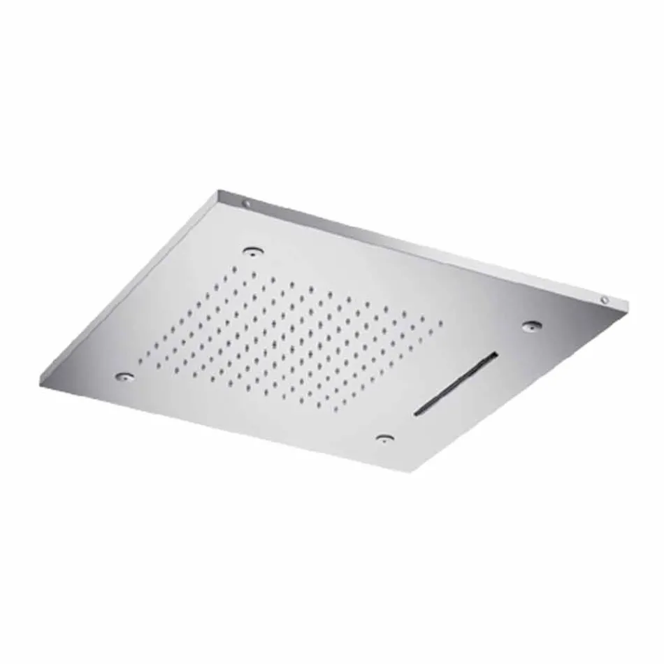 Brusehoved i rustfrit stål med farveterapi Made in Italy - Solver Viadurini