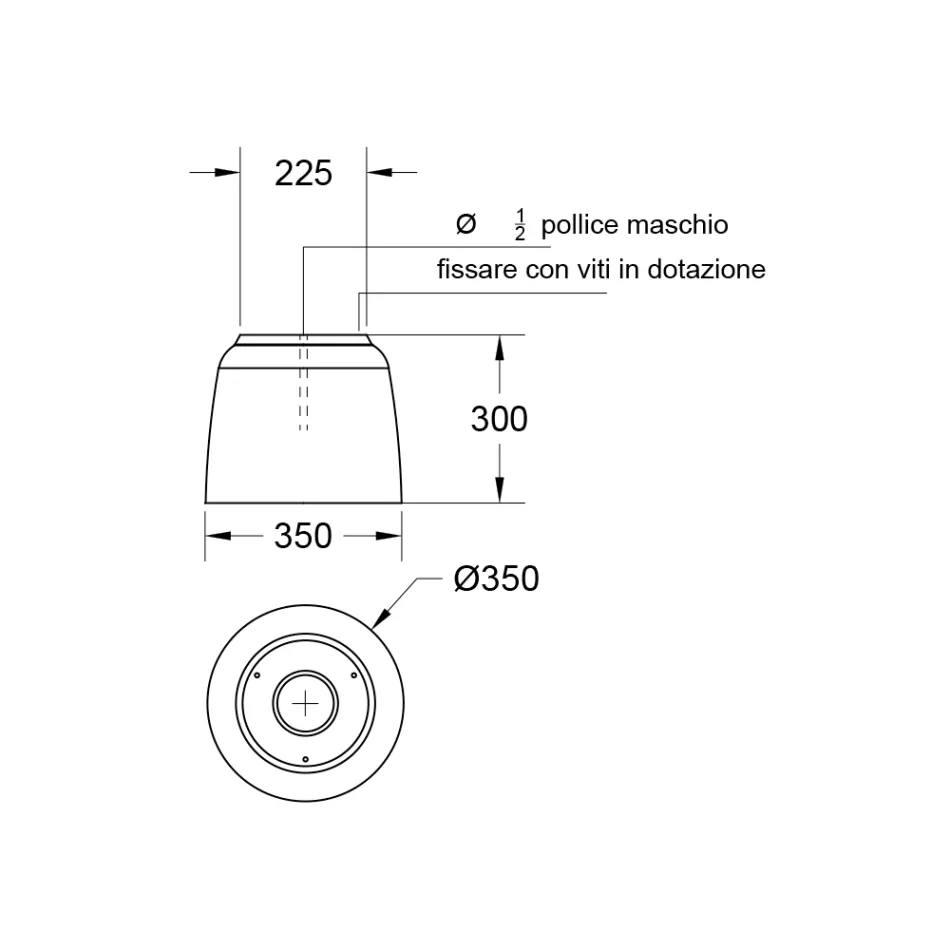 Luxolid Solid Surface Brusehoved Fremstillet i Italien - Lallio Viadurini
