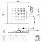 Moderne bruser brusehoveder fire Bossini Drøm funktioner Viadurini