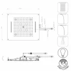 Moderne fire-funktion brusehoved bruser og farveterapi drøm Viadurini