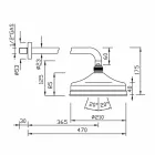 Messing enkeltstråle brusehoved Classic Design Made in Italy - Tenco Viadurini