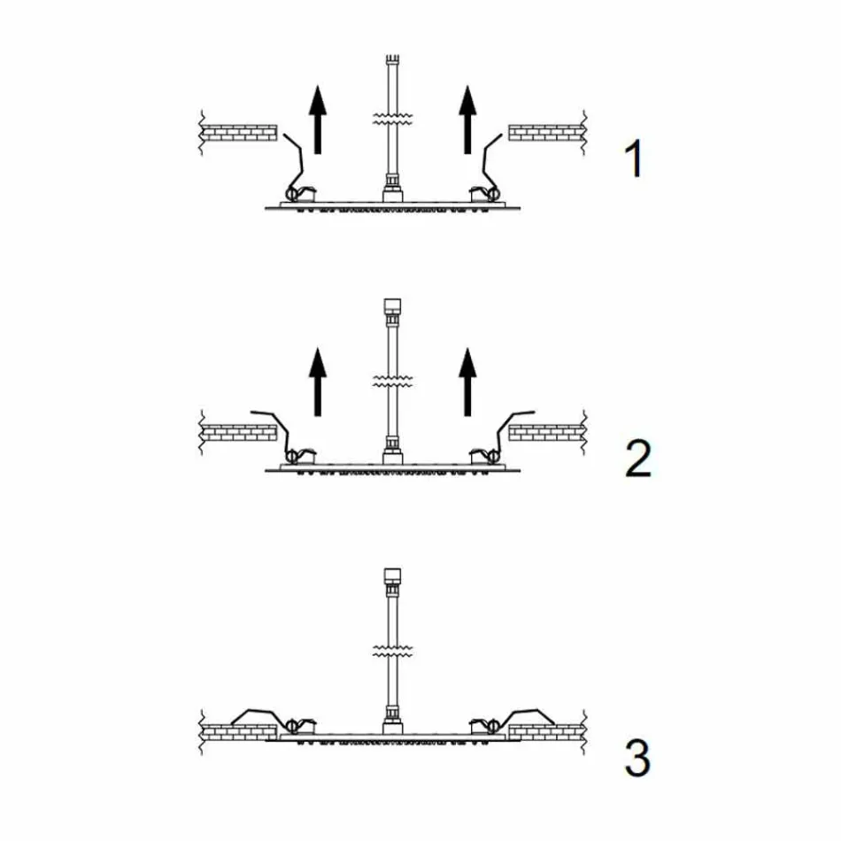 Firkantet loftsbruserhoved i stål fremstillet i Italien - stivelse Viadurini
