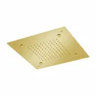 Firkantet rustfrit stål brusehoved med forstøvere fremstillet i Italien - Selmo Viadurini