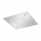 Firkantet rustfrit stål brusehoved med forstøvere fremstillet i Italien - Selmo Viadurini