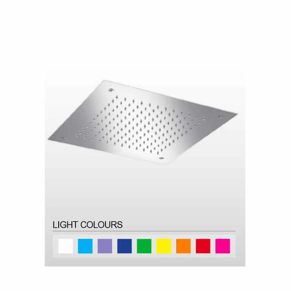 Firkantet enkeltstrålehoved i rustfrit stål Made in Italy - Jet Viadurini