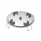 Rundt loftsbruserhoved i moderne stål fremstillet i Italien - Damian Viadurini