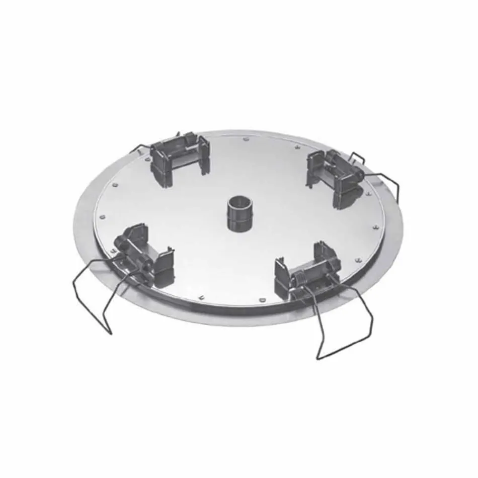 Rundt loftsbruserhoved i moderne stål fremstillet i Italien - Damian Viadurini