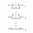 Rundt loftsbruserhoved i moderne stål fremstillet i Italien - Damian Viadurini