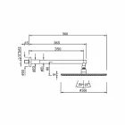 Rundt brusehoved i rustfrit stål og messing Fremstillet i Italien - Aurelio Viadurini
