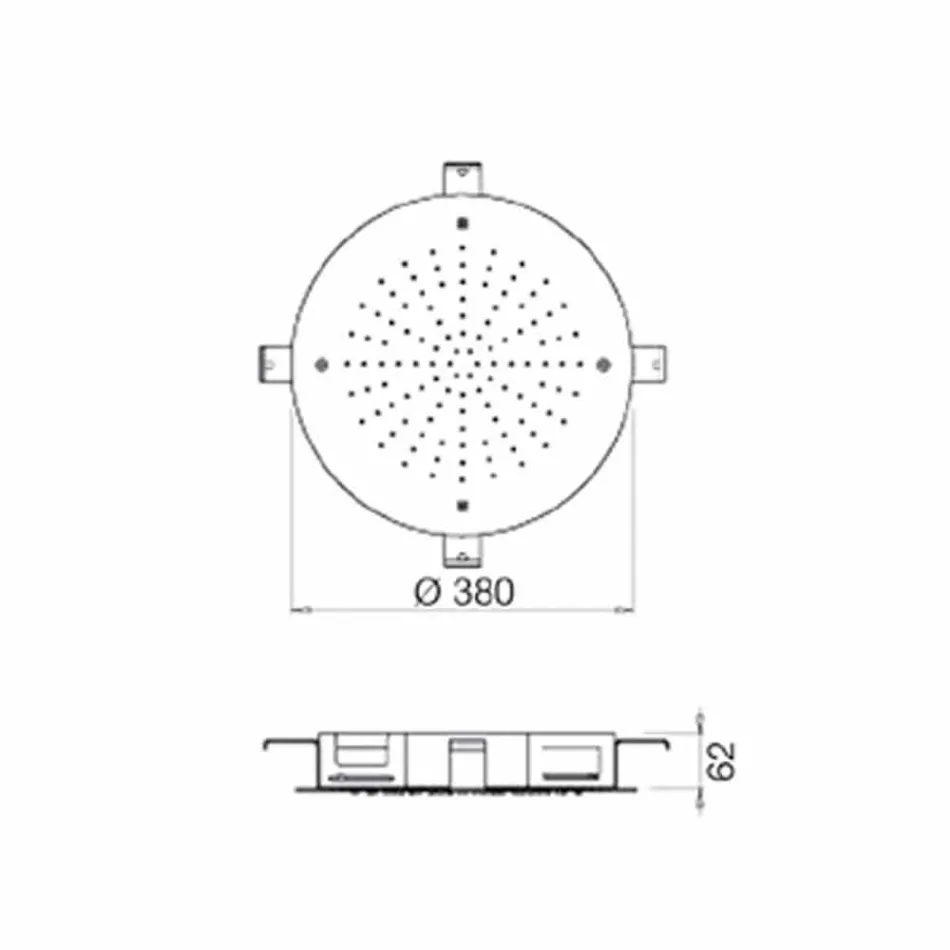 Runde enkeltstrålehoved i rustfrit stål Fremstillet i Italien - Svovl Viadurini