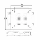 Stålbrusehoved med regnstråle og forstøvere fremstillet i Italien - Selmo Viadurini
