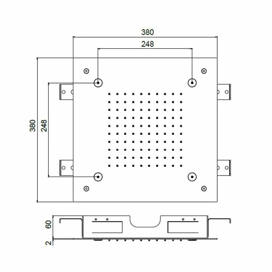 Stålbrusehoved med regnstråle og forstøvere fremstillet i Italien - Selmo Viadurini