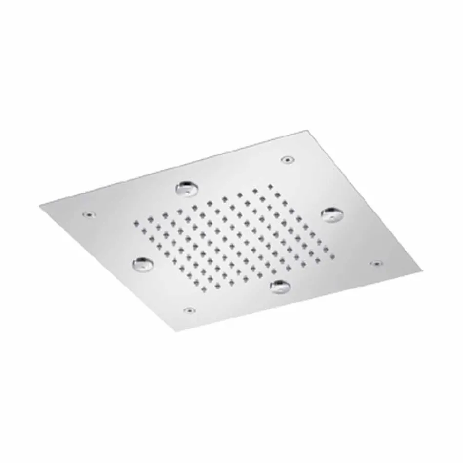 Stålbrusehoved med regnstråle og forstøvere fremstillet i Italien - Selmo Viadurini