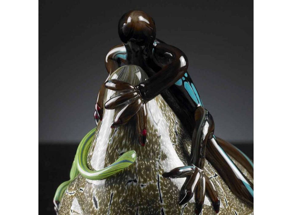 Firbenformet ornament i farvet glas fremstillet i Italien - Certola Viadurini