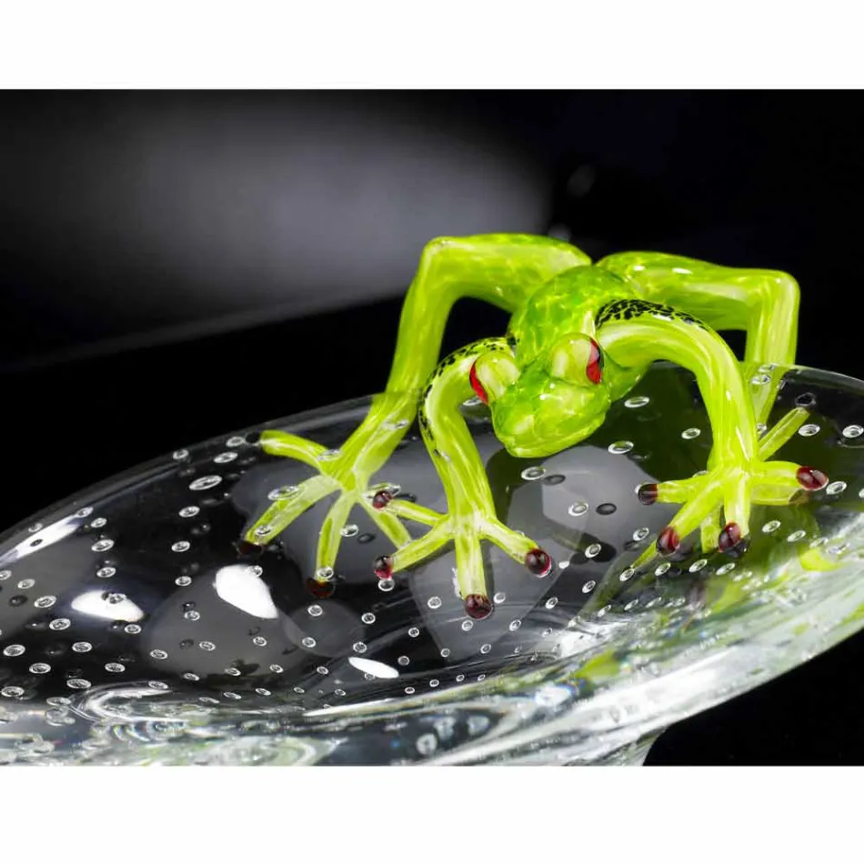 Lille bakke med glasfrøpynt Lavet i Italien - Sossio Viadurini