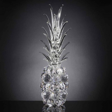 Dekorativ ananasformet krystalpynt lavet i Italien - ananas Viadurini