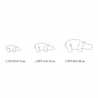 Flodhestformede keramiske ornamenter, lavet i Italien - vild Viadurini