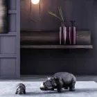 Flodhestformede keramiske ornamenter, lavet i Italien - vild Viadurini