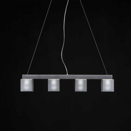 Suspension med moderne design lampeskærm, L.86 x P.11cm, Matis Viadurini