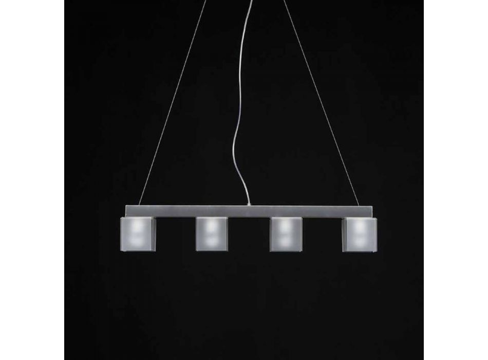 Suspension med moderne design lampeskærm, L.86 x P.11cm, Matis Viadurini