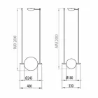 Designophæng i glas og messing med LED-lys, 3 størrelser - Alma af Il Fanale Viadurini