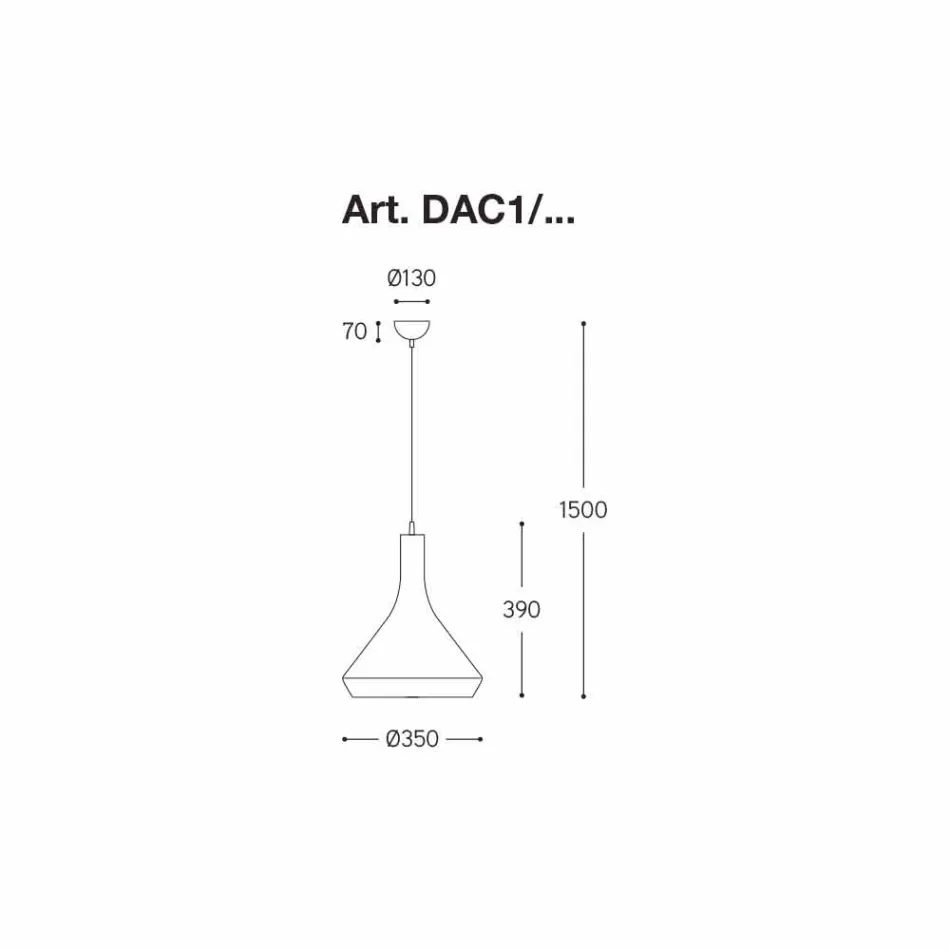Designophæng i aluminium fremstillet i Italien - Cappadocia Aldo Bernardi Viadurini