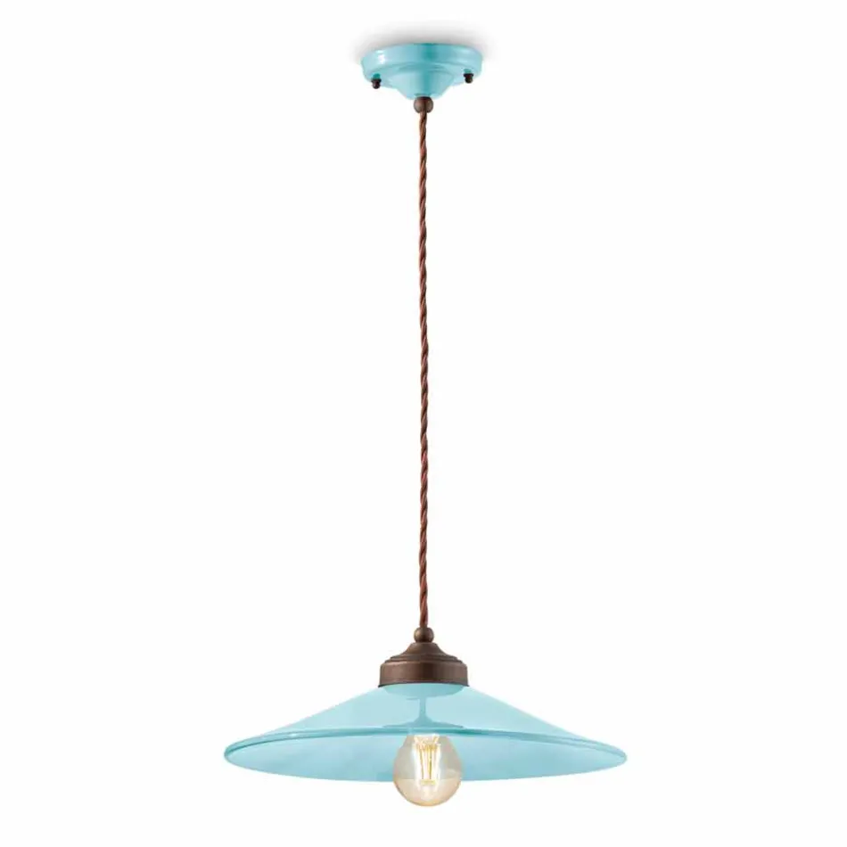 farvet keramisk suspension og antik messing Maya Ferroluce Viadurini