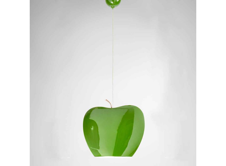 Suspension i keramik af æbleformet design - Frugter Aldo Bernardi Viadurini