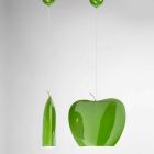 Suspension i keramik af æbleformet design - Frugter Aldo Bernardi Viadurini