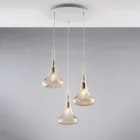 Jernpendellampe med Pyrex-glas fremstillet i Italien til indretning - Corinto Viadurini