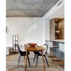 Jernpendellampe med Pyrexglas Fremstillet i Italien til indendørs dekoration - Olimpo Viadurini