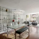 Forkromet jernpendellampe med rhinsten fremstillet i Italien til indretning - Afrika Viadurini