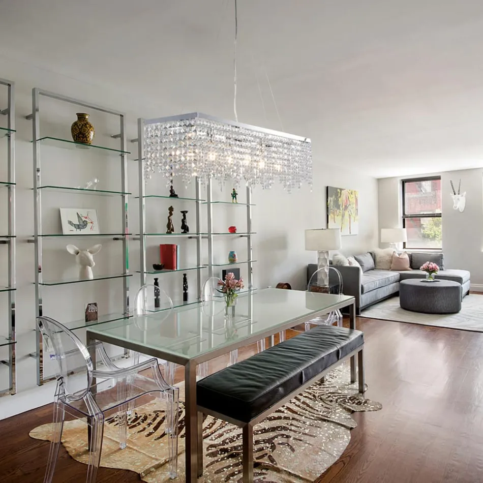 Forkromet jernpendellampe med rhinsten fremstillet i Italien til indretning - Afrika Viadurini