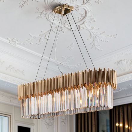 Forgyldt jernvedhæng med rhinsten Lavet i Italien - Paris Viadurini