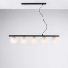 Lakeret jernpendellampe fremstillet i Italien til indretning - Berlin Viadurini