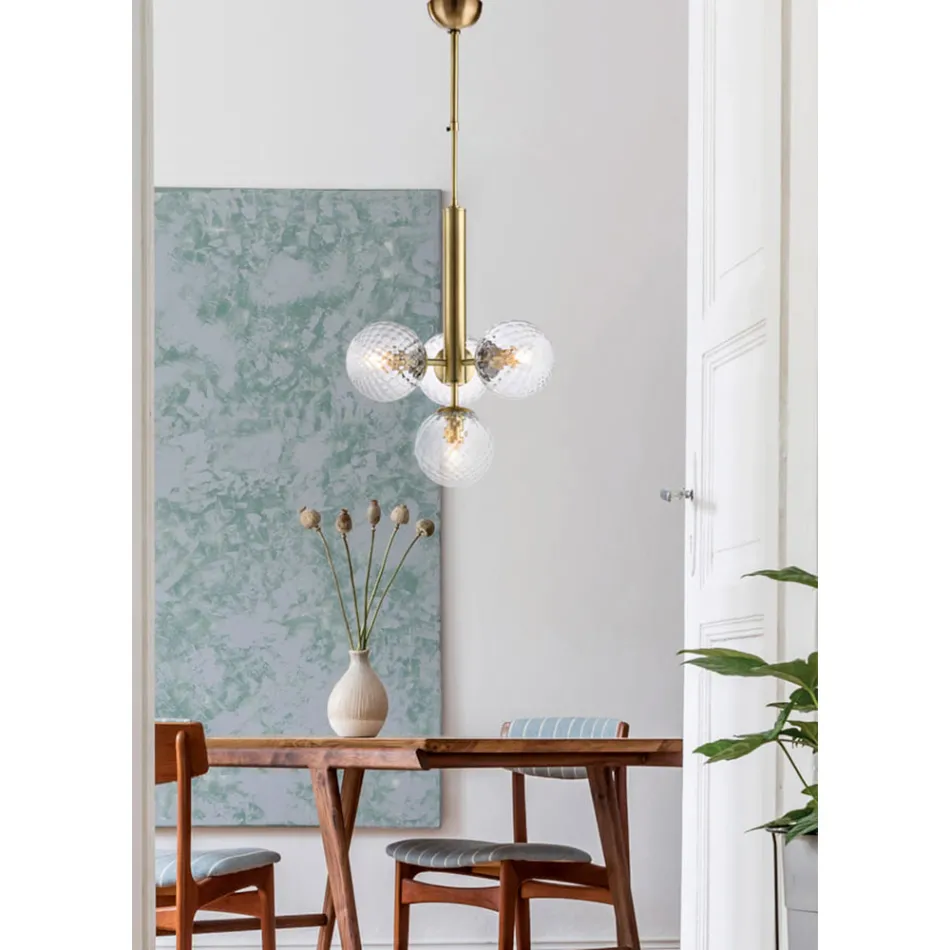 Lavet i Italien Jern Pendellampe til Indendørsindretning - Como Viadurini