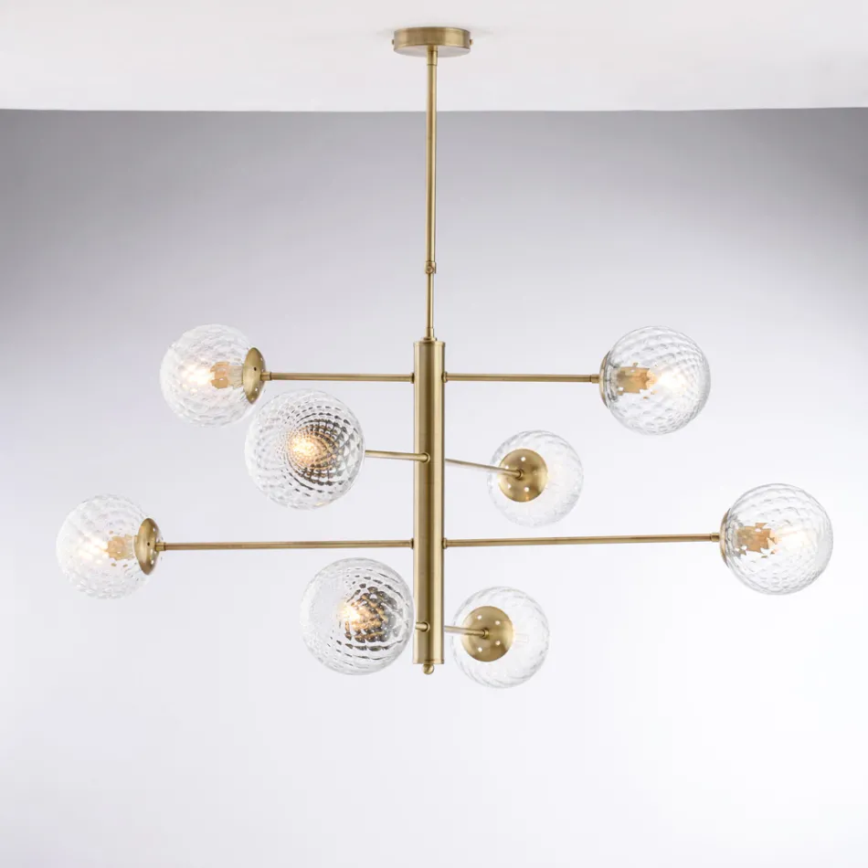 Lavet i Italien Jern Pendellampe til Indendørsindretning - Creta Viadurini