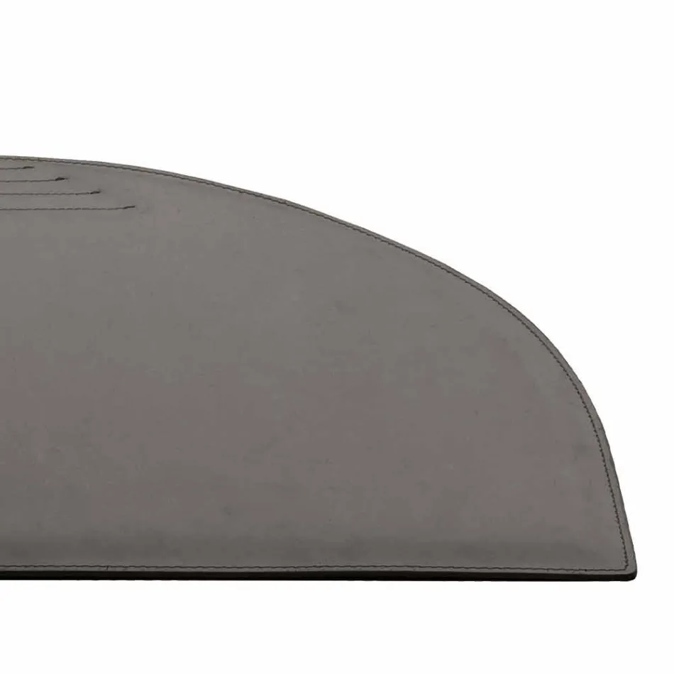 Regenereret læder desk pad med pen stop sømme fremstillet i Italien - Medea Viadurini