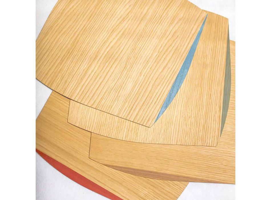 Moderne firkantet plade i egetræ fremstillet i Italien - Abraham Viadurini