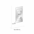 Tre-lags vægspejl og sort struktur italiensk design - Plaudio Viadurini