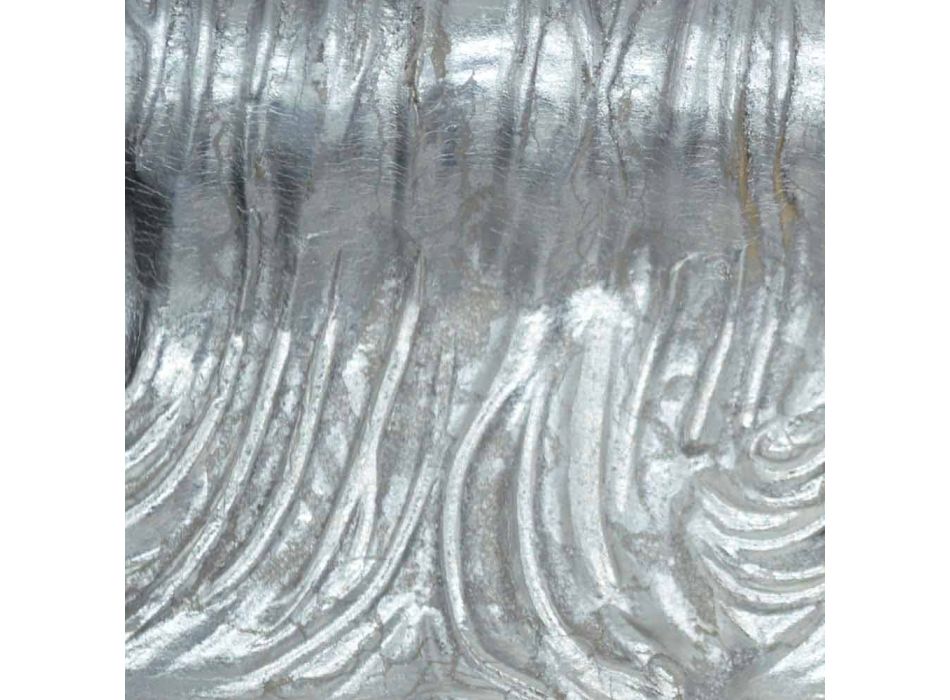 Sølvvægspejl, moderne guld træ produceret i Italien Teodoro Viadurini