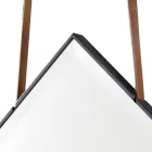 Vægmonteret spejl / gulvstativ massivt træ Grilli York lavet i Italien Viadurini