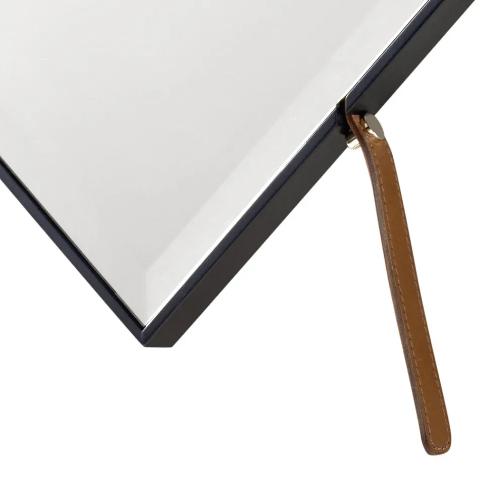 Vægmonteret spejl / gulvstativ massivt træ Grilli York lavet i Italien Viadurini